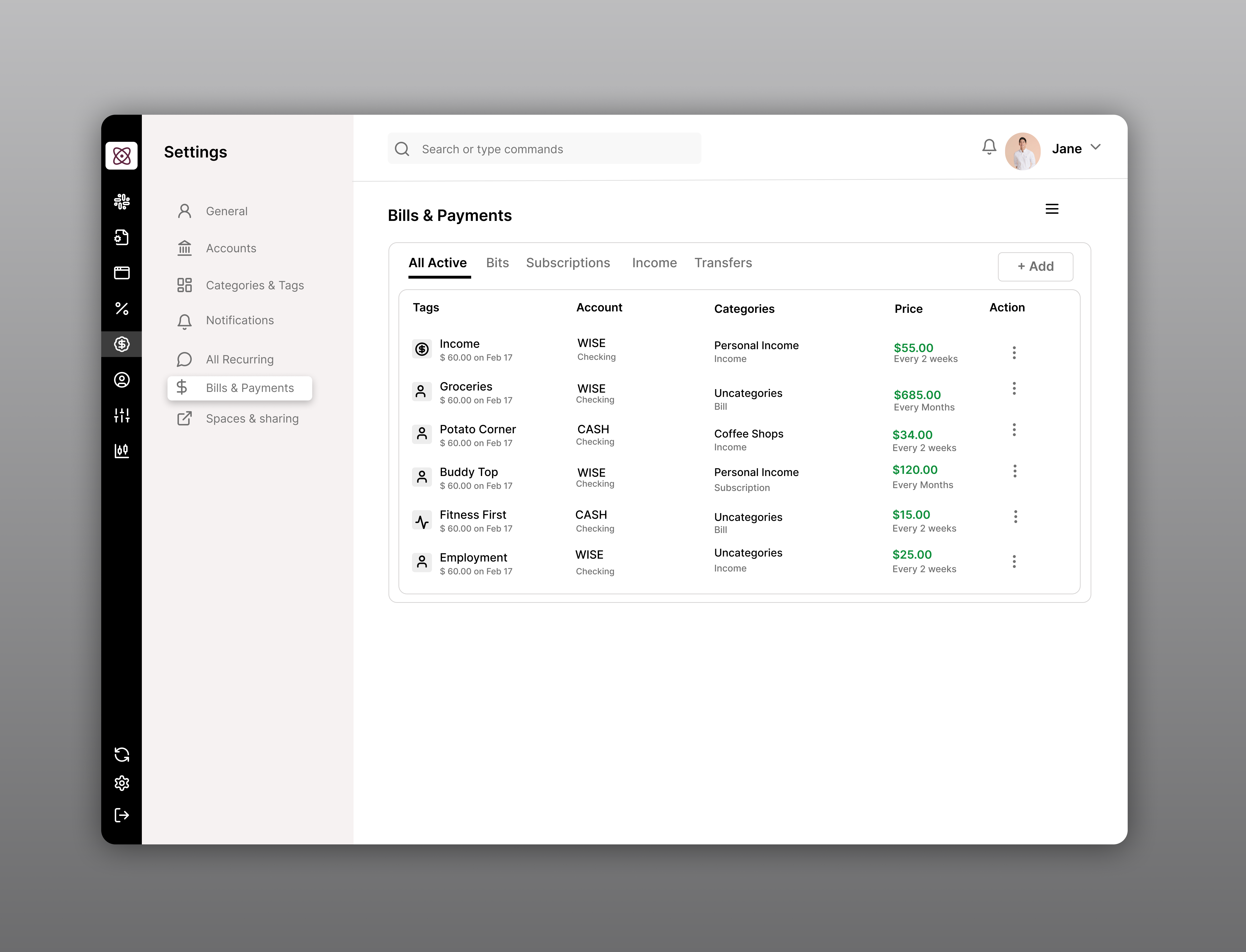 BillEase: Streamlined Payment Dashboard UI/UX balck white bill payment dashboard page ui webbd esign
