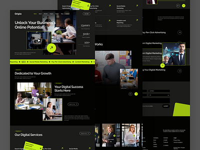Digital Marketing Agency Landing Page design design uiux digital marketing agency figma design figma designer landing page design oripio oripio design agency ui ui ux design ux design ux designer web design web design figma web ui design website design
