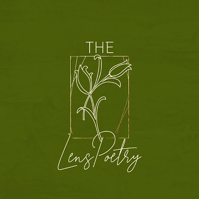 THE LENS POETRY graphic design logo