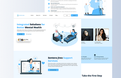 Mental Healt Landing Page | UI Design consul deskop landing page mentalhealt terapis ui uiux