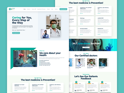 🌟 Highland Hospital Website Redesign 🌟 hospital website ui ux web designing