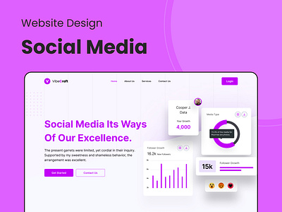 Social Media Website Design app design landing page mobile app design user interface website design