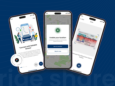 Trip Link Carpooling app adobe xd android blue button car app community design driver figma icons illustration iphone mobile mockup onboarding pop up screen sketch splash ui ux