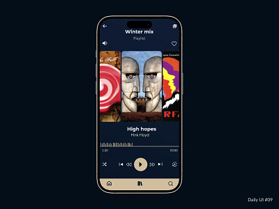 Music player ui challenge dailychallenge dailyui design figma interface mobile music musicplayer ui