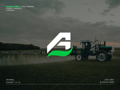 Agriculture Logo | Concept letter A + G adobe agriculture agro concept creative concept design farming food foresty graphic design growth illustration industry logo letter logo logging logo logomark modern unique wordmark