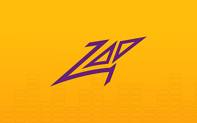 Zap Logo Design - Abstract abstract best creative edgy energetic energy logo logo design music purple rockstar sharp unique wordmark yellow