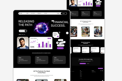 Sonap Finance Website leading page branding des graphic design leading page ui