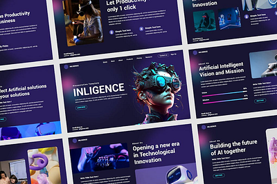 AI Presentation design graphic design leading page ui