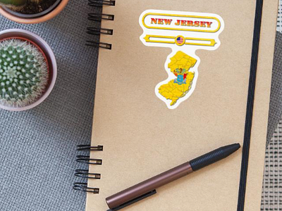 NEW JERSEY MAP, NEW JERSEY, USA. SAMER BRASIL. Sticker @samerbrasil design illustration logo love new jersey map new jersey new jersey map samer brasil sticker usa