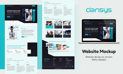 Website UI/UX Clarisys design - Slart Designs design mockup ui ux website