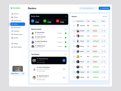 Medical Admin Dashboard admin dashboard admin panel dashboard dashboard responsive design doctor management doctors page figma medical admin medical admin dashboard medical dashboard mobile app design ui ui design uiux design webapp website design