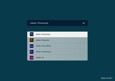 Dropdown challenge dailychallenge dailyui design drop down figma graphic design menu ui