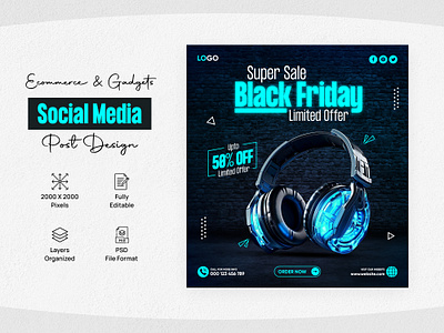 Ecommerce Social Media Post, Banner Design 3d animation app banner ads banner design branding design gadgets banner gadgets poster graphic design illustration logo motion graphics product banner ui vector