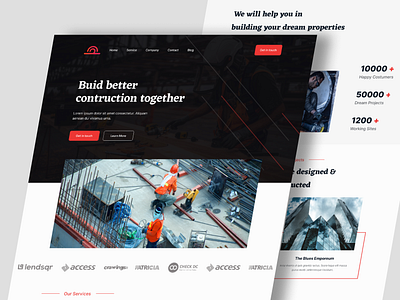 Construction - Landing Page figma landingpage ui uidesign website