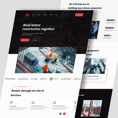 Construction - Landing Page figma landingpage ui uidesign website