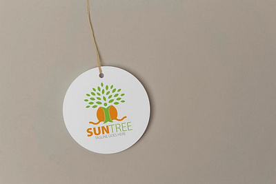 sun tree logo 3d branding graphic design logo motion graphics sun tree logo