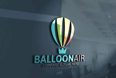 Ballon air logo 3d ballon air logo branding graphic design logo