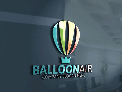 Ballon air logo 3d ballon air logo branding graphic design logo