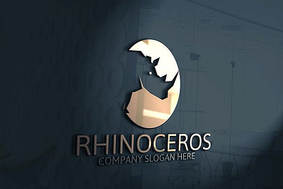 rhino logo branding graphic design logo rhino logo