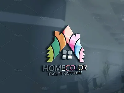 color home logo 3d branding color home logo graphic design logo