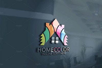 color home logo 3d branding color home logo graphic design logo