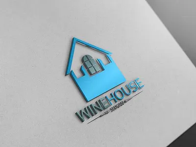 wine house logo branding graphic design logo wine house logo