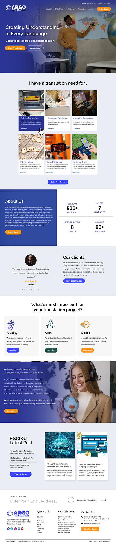 Translation solution company website UI UX design. branding design graphic design logo typography ui ui design ux ux design web design web development website design