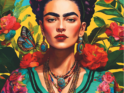 Frida Kahlo, roses and butterfly frida fridakahlo juliahess