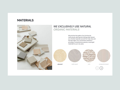 Gallery section - materials gallery landing page materials minimal minimalistic ui ui interface ux web design website