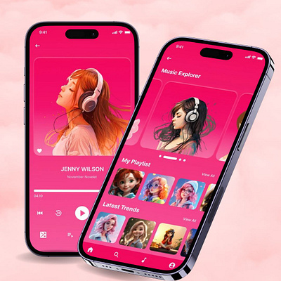 Music App UI Design daily ui figma design mobile app mobile design music app ui design