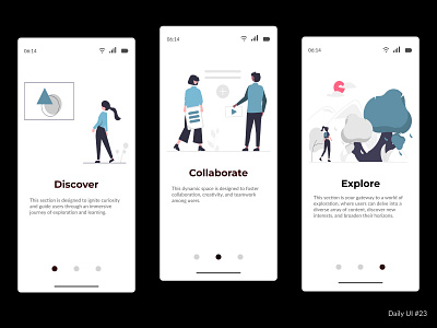 Onboarding app UI app challenge daily dailyui graphic design illustration landing page onboarding product design ui user interface