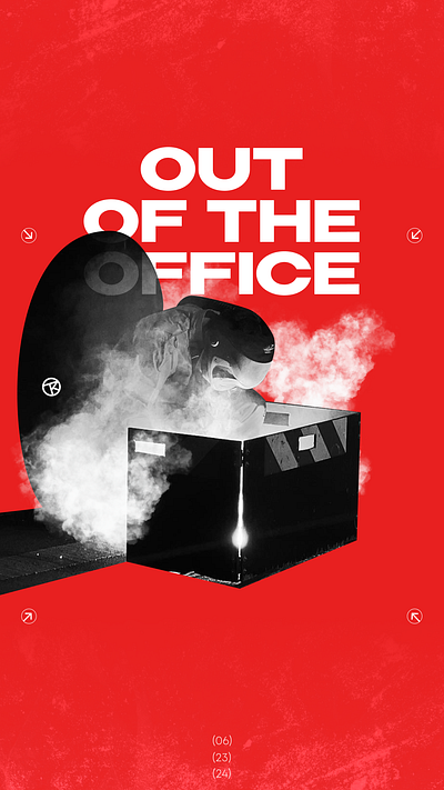 Out of the office graphic graphic design poster