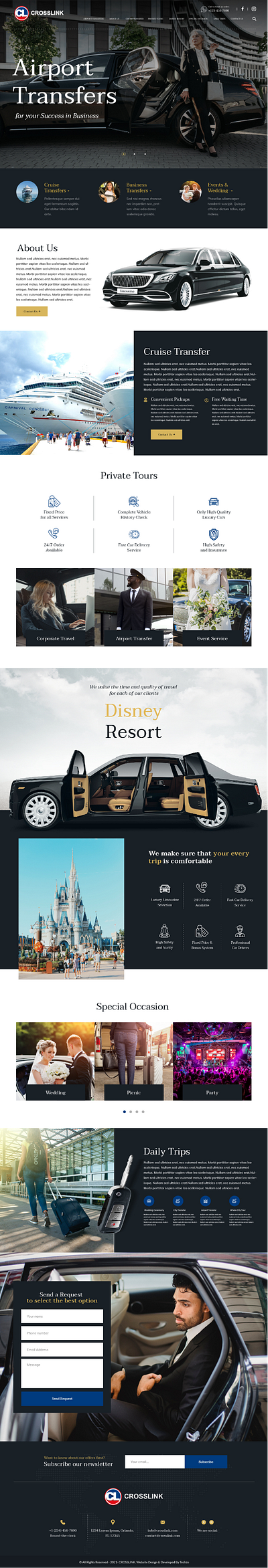 Airport transfer business website UI UX design. branding design graphic design logo typography ui ui design ux ux design web design web development website design