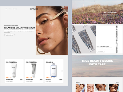 Online Cosmetics Store 3d animation beauty product beautystore bodycare branding cosmetics design graphic design logo makeup motion graphics skin care shop skincare skincareproduct typography ui ux