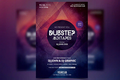 Dubstep Mixtapes Flyer Design artist christmas flyer background design dubstep mixtapes flyer design elegant flyers