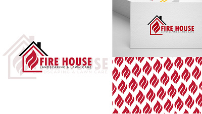 fire house landscaping & lawn care logo design project brading business logo flat logo logo logo brand logo design logo maker logo trnds minimalist logo trends logo update logo