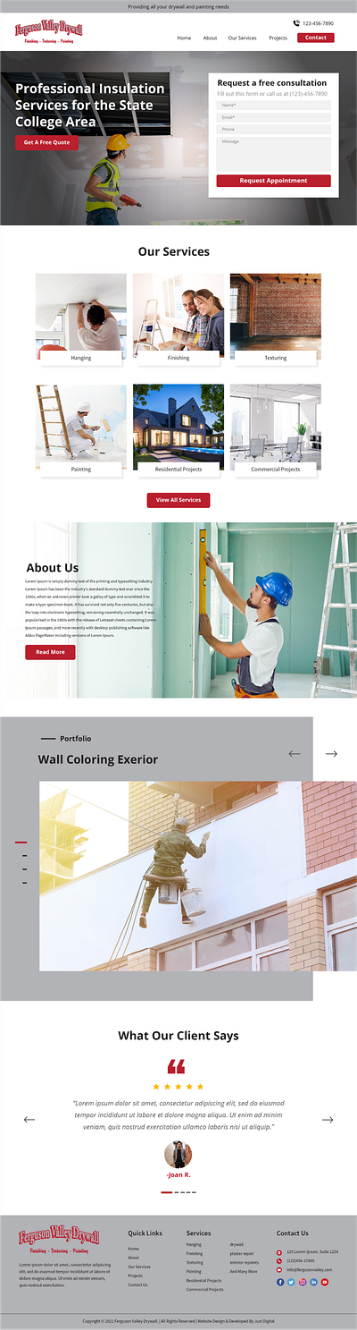 Home renovation business website UI UX design. branding design graphic design logo typography ui ui design ux ux design web design web development website design