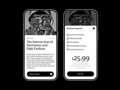 Premium Content article blog content mobile paid post premium ui unlock ux