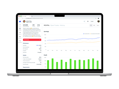 Meltory Trader Dashboard Redesign app chart dashboard design figma profile trade ui user ux web