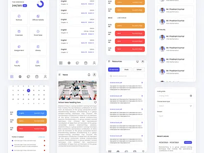Revolutionizing Education - Introducing Our Comprehensive School classscheduling cleandesign communicationhub edtech educationtech feemanagement figma librarymanagement productdesign schoolmanagement studentmanagement teachermanagement uiuxdesign uxresearch