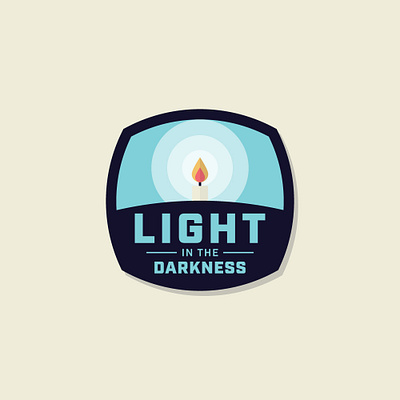 Light in the Darkness Badge badge branding candle christian church darkness design fire jesus light logo