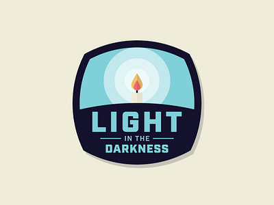 Light in the Darkness Badge badge branding candle christian church darkness design fire jesus light logo