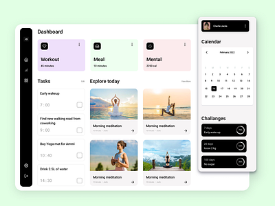 Fitness Dashboard Design admin panel design branding creative webdesign daily webdesign dashboard dashboard design design freelancer webdesign illustration landing page logo ui uiux user experience user interface webapp design