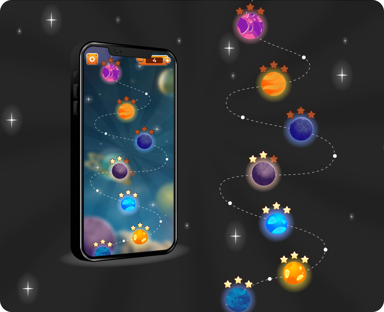 Game app | Mobile game app | Rocket war by Idealink on Dribbble