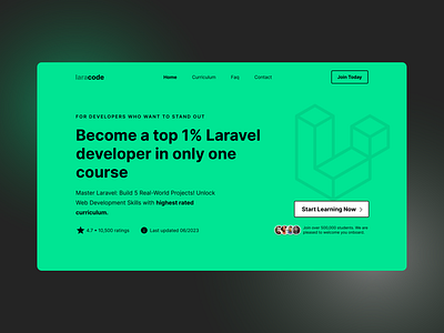 A Course Landing Page branding clean design design hero section illustration landing page ui ui challenge uiux web design web development web ui website