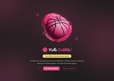 Hello Dribbble! dribbble graphic design hello dribble ui