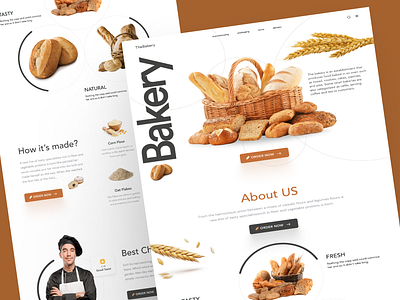 Bakery Website bakery bakery website cake dessert food food delivery sweet uiux web design website