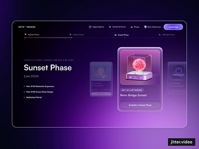 Crypto Bridge - Roadmap phases animation bridge crypto dark ui exchange gradient roadmap swap web design web3