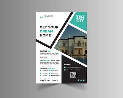 Real Estate Agency: Flyer Design Template branding brochure bru bruchure design graphic design illustration logo logo design minimal poster real estate social media kit design vector