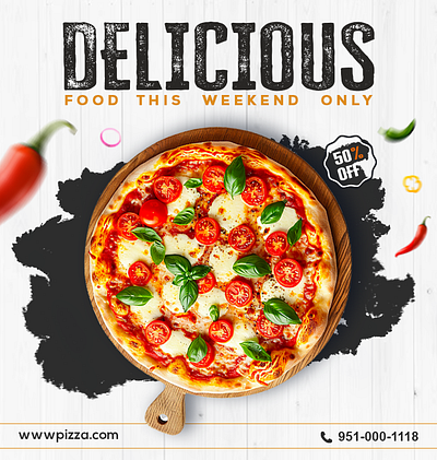 banner pizza graphic design